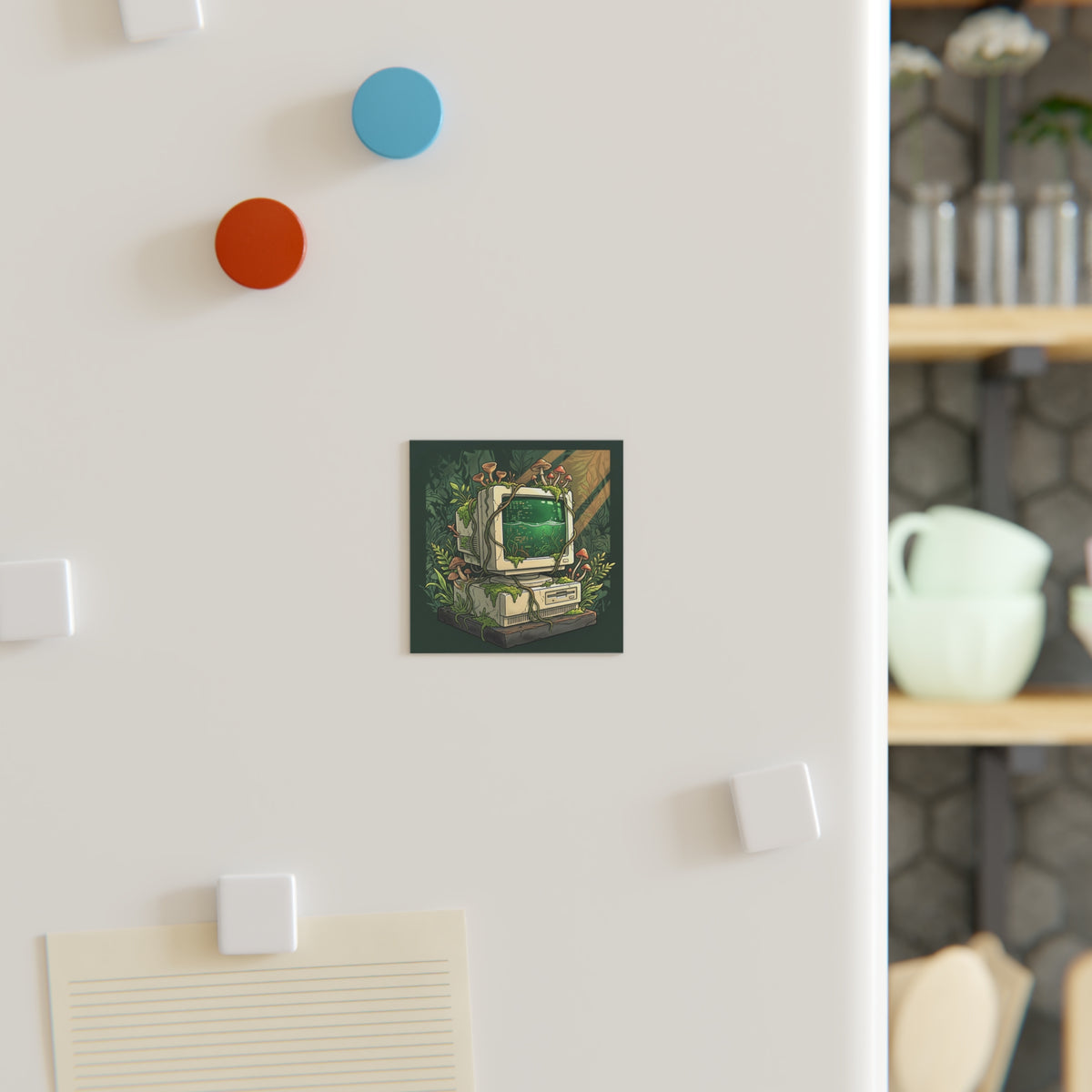 Digital Ecosystem | Square Fridge Magnet